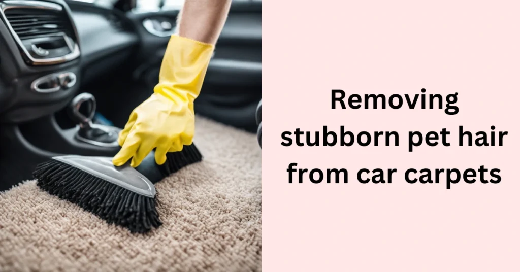 Removing stubborn pet hair from car carpets, how to get dog hair out of car